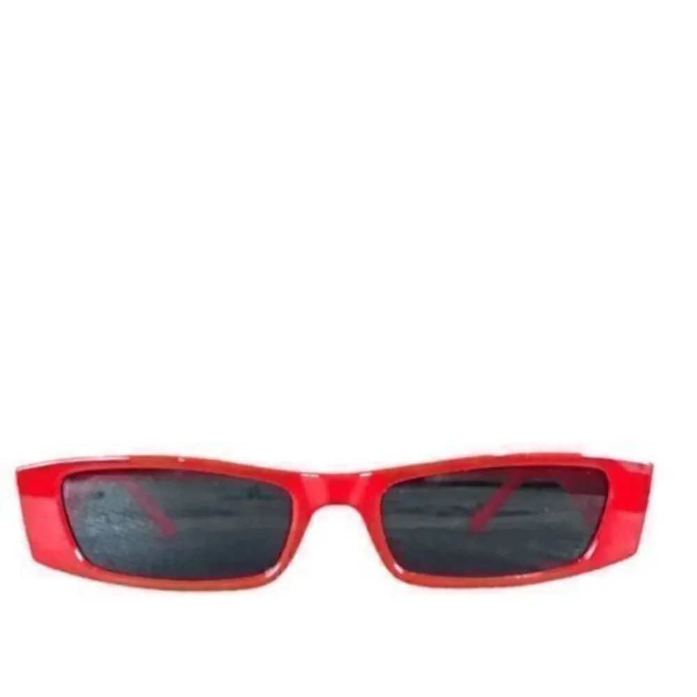Petals & Peacocks Red Retro 70s Sunglasses